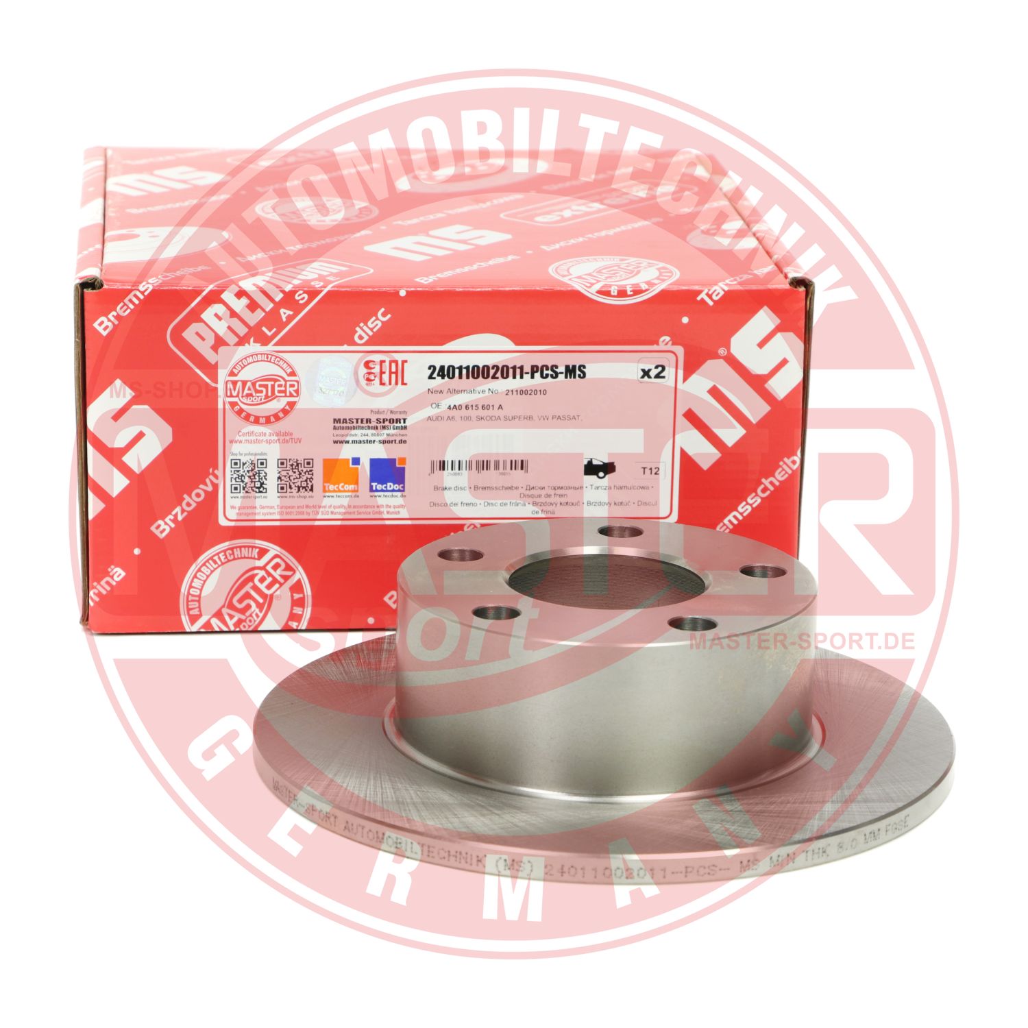 Disc frana MASTERSPORT GERMANY 24011002011-PCS-MS